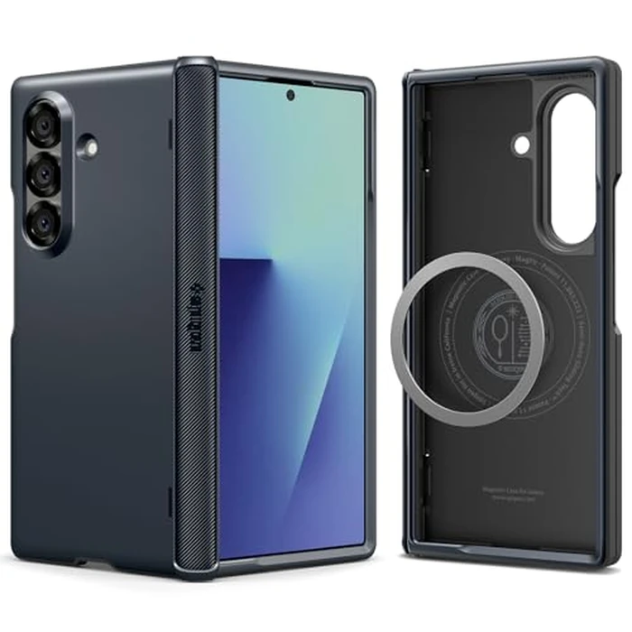 Spigen for Galaxy Z Fold 7 Case, Slim Armor Pro MagFit [Hinge Protection] [Fast Wireless Charging/Magnet for Galaxy] - Metal Slate by Spigen - Used - Acceptable condition