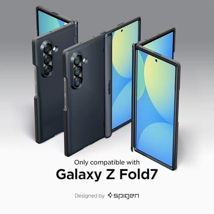 Spigen for Galaxy Z Fold 7 Case, Slim Armor Pro MagFit [Hinge Protection] [Fast Wireless Charging/Magnet for Galaxy] - Metal Slate by Spigen - Image 2