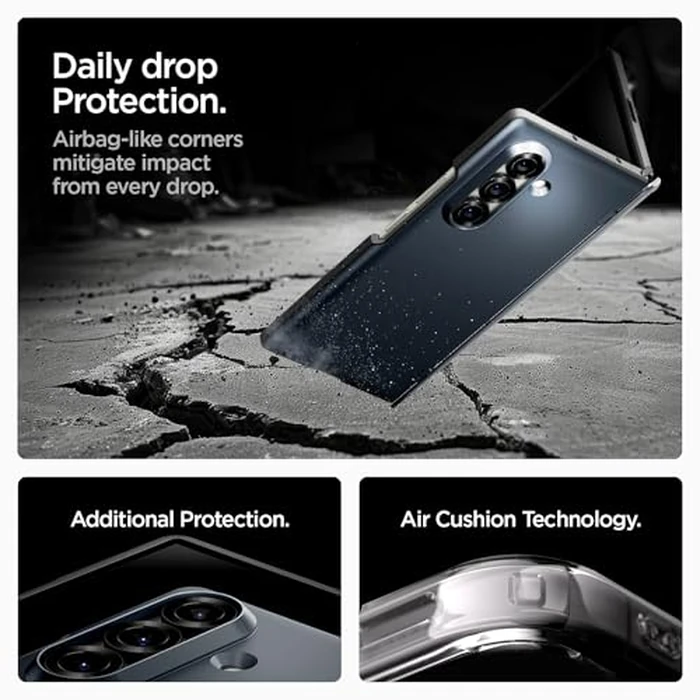 Spigen for Galaxy Z Fold 7 Case, Slim Armor Pro MagFit [Hinge Protection] [Fast Wireless Charging/Magnet for Galaxy] - Metal Slate by Spigen - Image 5