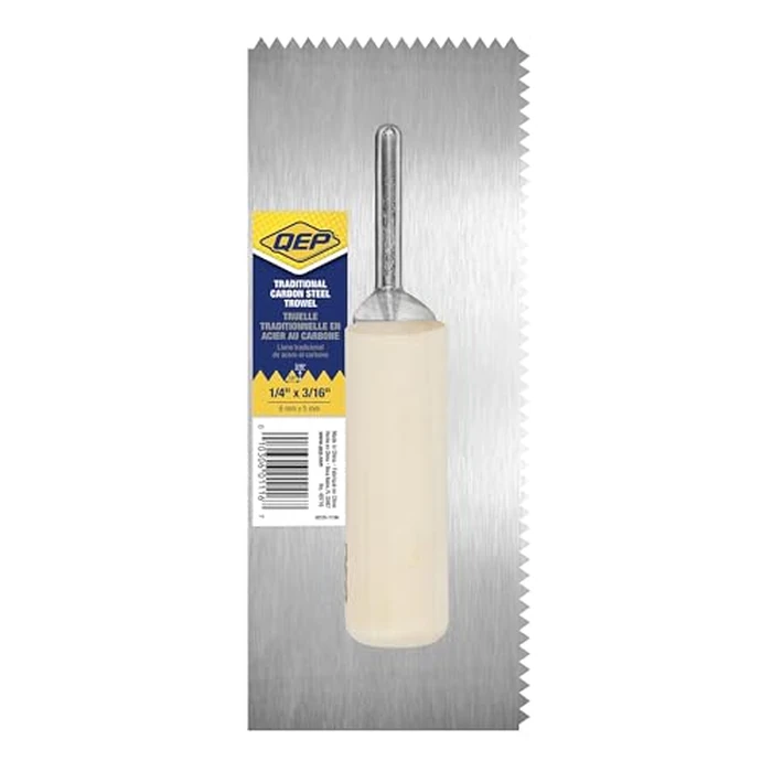 QEP 49716 V-Notch Carbon Steel Trowel with Wood Handle, 1/4" x 3/16" by QEP - Image 5