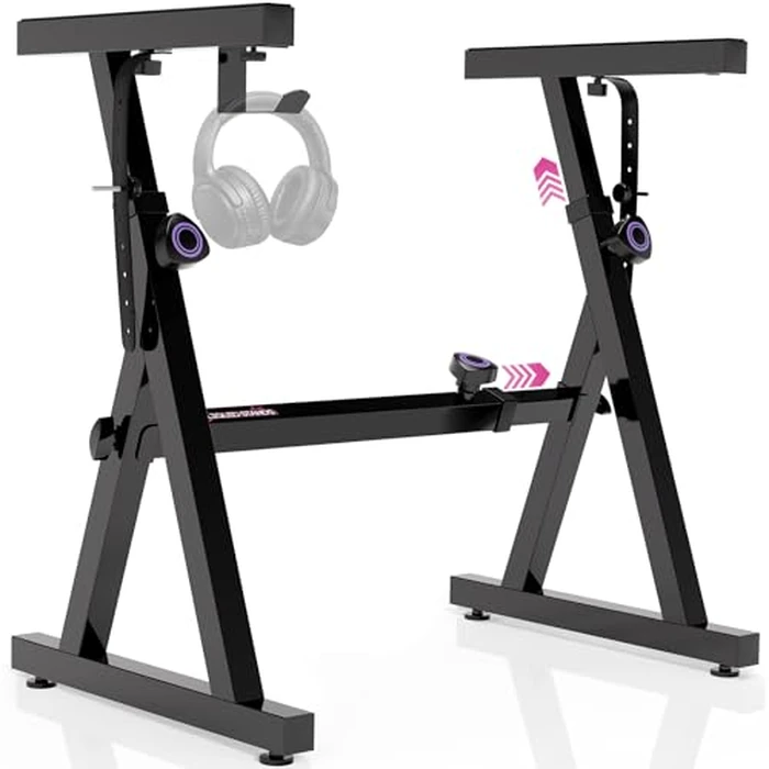 Liquid Stands Piano Keyboard Stand - Z Style Adjustable and Portable Heavy Duty Music Stand for Kids and Adults -Fits 54-88 Key Electric Pianos - Sturdy Musical Keyboard Stand (Black) by Liquid Stands - Used - Like New condition - US$70.06