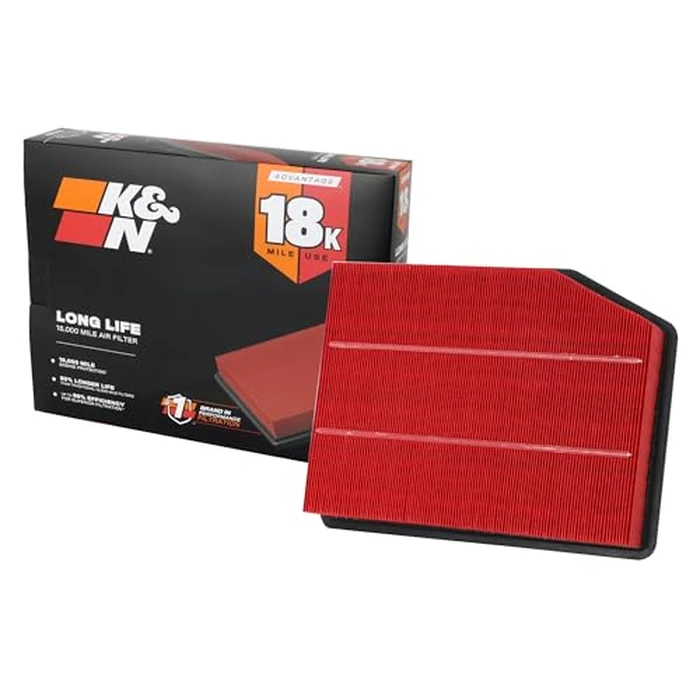 K&N Engine Air Filter: Long Life 18,000 Mile Replacement Air Filter: Compatible with 2019 Chevy/GMC Truck (Silverado 1500, Sierra 1500), KNA-5083 by K&N - Used - Like New condition - US$16.14