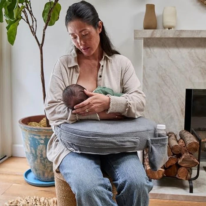 My Brest Friend Deluxe Nursing Pillow Cover - Slipcovers for Baby - Adjustable Fit, Easy Care, Durable - Original Nursing Pillow Not Included, Dark Grey by My Brest Friend - Image 3