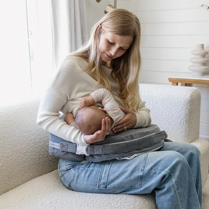 My Brest Friend Deluxe Nursing Pillow Cover - Slipcovers for Baby - Adjustable Fit, Easy Care, Durable - Original Nursing Pillow Not Included, Dark Grey by My Brest Friend - Image 4