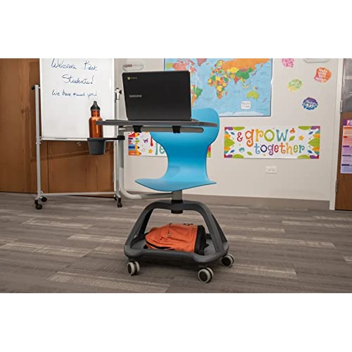 Luxor Student-MTACHR All-in-One Student Desk and Chair, Storage Shelf in Base, 23.5" W x 27.5 to 29" D x 35" H by Luxor - Image 4