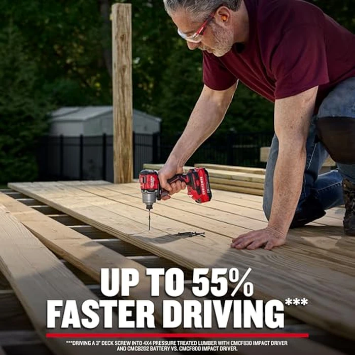 CRAFTSMAN V20 Cordless Brushless Impact Driver Set, 1/4 Impact Driver, Includes 2 Batteries and Charger (CMCF830D2) by CRAFTSMAN - Image 4