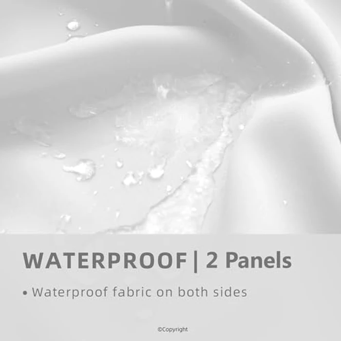 Outdoor Indoor Curtains W52 x L132 for Patio - Weather-resistant Window Panels Privacy Protect Grommet Top Thermal Insulated Home Curtain for Porch Pergola Lawn Garden Hot Tub Area (2 Panels) by DIVA EN CAMINO DEC - Image 2