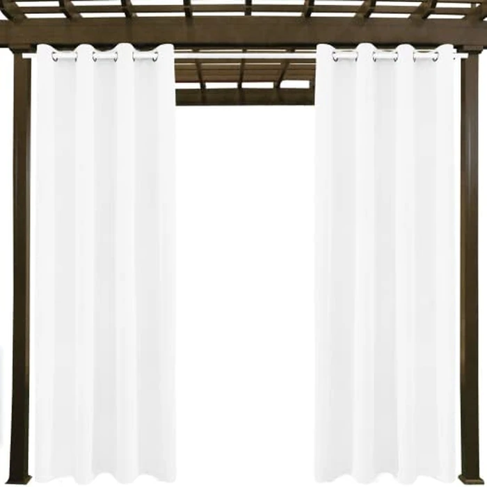 Outdoor Indoor Curtains W52 x L132 for Patio - Weather-resistant Window Panels Privacy Protect Grommet Top Thermal Insulated Home Curtain for Porch Pergola Lawn Garden Hot Tub Area (2 Panels) by DIVA EN CAMINO DEC - Image 9