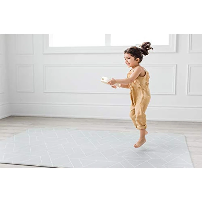 LITTLE Bot Ofie Mat, soft baby play mat, 2m x 1.4m (6.5ft x 4.5ft), durable and non-toxic (zen line + triangle, Large) by LITTLE Bot - Image 3