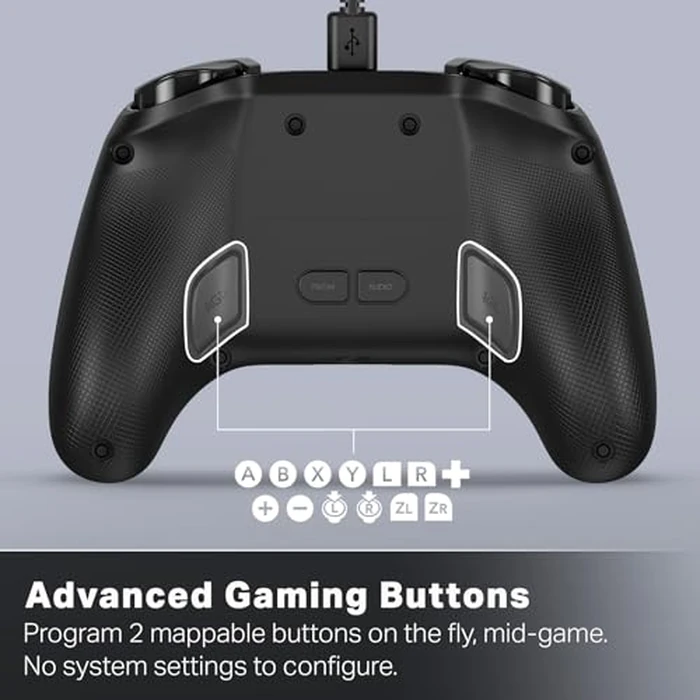 PowerA Advantage Wired Controller for Nintendo Switch 2 - Black, Officially Licensed, Hall Effects, Mappable Buttons, Pro Controller, C Button, On-board Audio Controls by Power A - Image 4