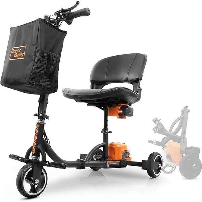 SuperHandy 3 Wheel Mobility Scooter Electric Powered Lightest GUT112 - Orange by SuperHandy - Refurbished - Excellent condition