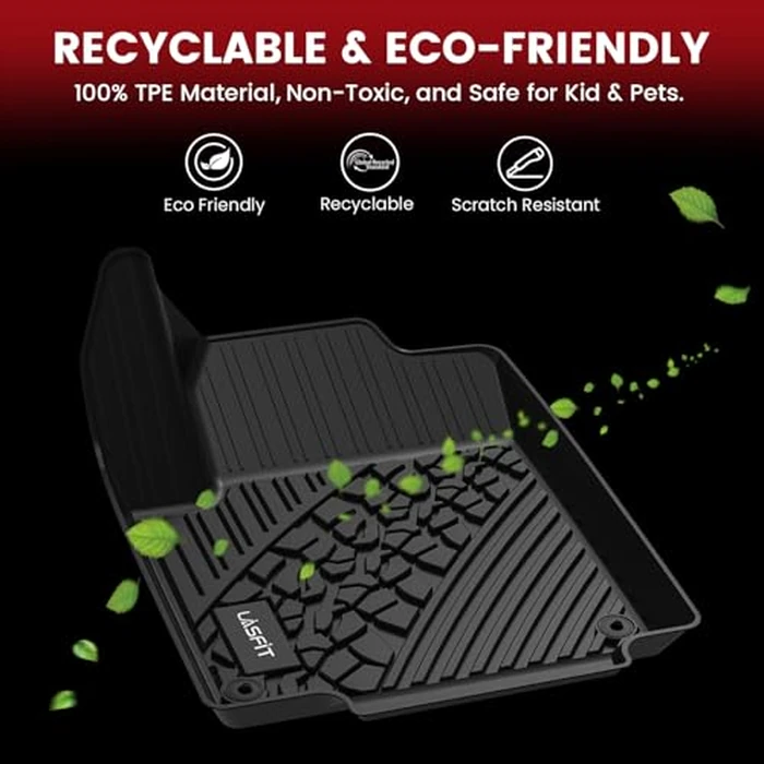 LASFIT Floor Mats & Trunk Mat for Jeep Grand Cherokee WL 2022-2025 2026 5-Seat (Include 4xe, NOT for L), All Weather TPE Custom Fit Car Mats Floor Liners Cargo Liner Cargo Mat Black by LASFIT - Image 6