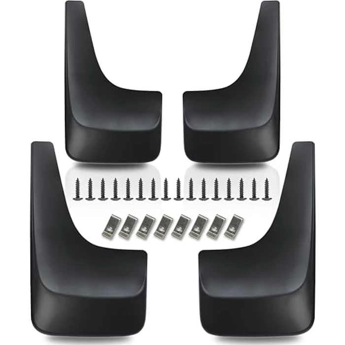 ECOTRIC Mud Flaps Splash Guards Compatible with 2001-2014 Chevy Chevrolet Silverado/Avalanche/Suburban/Tahoe W/O Fender Flares Replacement for 19213393 19213391 4Pcs Front and Rear Mudguards Mudflaps by ECOTRIC - Image 1