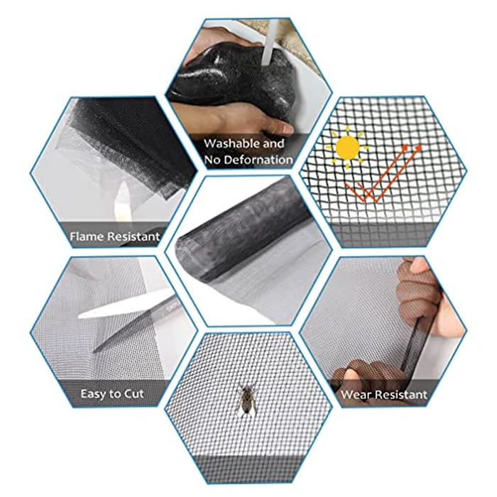 TOOLTRIZ Windows Screen and Screen Door Replacement, 48"x118" Durable Fiberglass Screen Mesh - Screen & Sliding Screen Door Repair for Patio & Window by TOOLTRIZ - Image 4