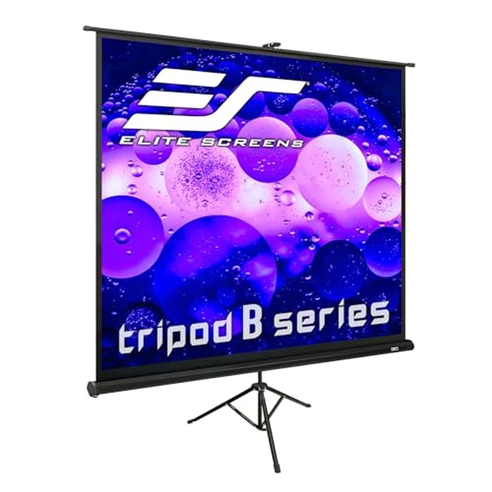 Elite Screens Tripod B Series, 113-inch 1:1, Lightweight Portable Pull Up Projector Projection Screen, T113SB by Elite Screens - Image 1