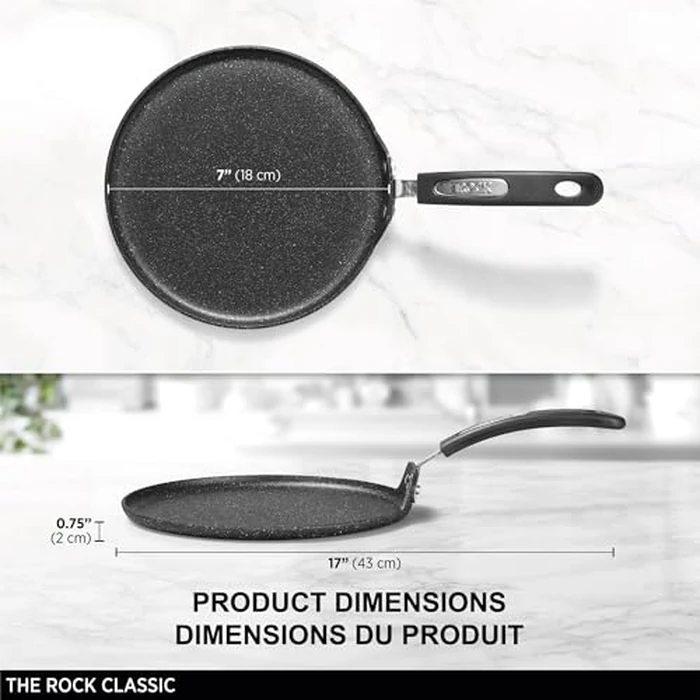Starfrit The Rock 26cm (10") Non-Stick Multi Pan - Tawa - Durable Forged Aluminum - Induction Ready - Oven Safe - PFOA Free - Easy to Clean - Black by Starfrit - Image 6