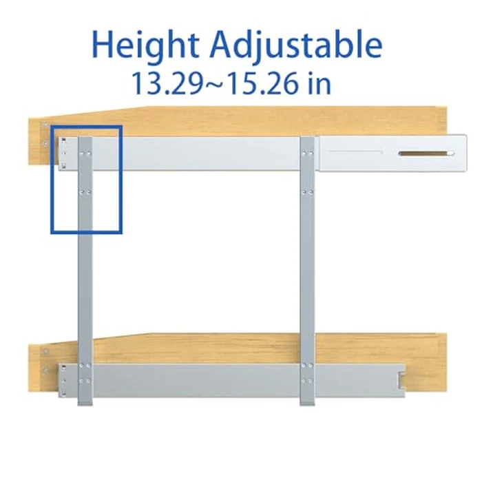 2 Tier Pull Out Cabinet Organizer, 14"W x 21"D Solid Wood Heavy-Duty Base Bottom Assembly Slide out Drawer Shel Cabinet Organization for Kitchen, Pantry, Bathroom by Pulloutor - Image 3