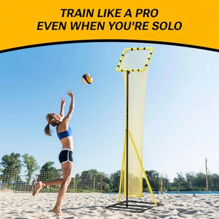Dimples Excel 10.5 FT Adjustable Volleyball Setter Training Net with 3 Height Levels and 5 Ball Return Angles (70 degrees-180 degrees), Includes Volleyball, Pump, Carry Bag & Sandbags for Indoor/Outdoor Practice by Dimples Excel - Image 5