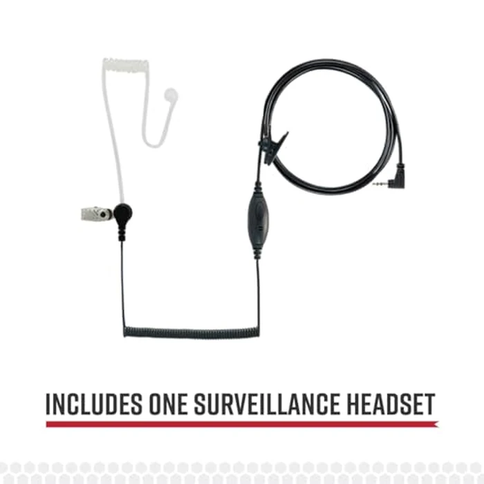Cobra GA-SV01 Surveillance Walkie Talkie Headset Microphone, Compatible with all Cobra MicroTalk Two-Way Radios, Silicone Ear Tip, Black by COBRA - Image 2