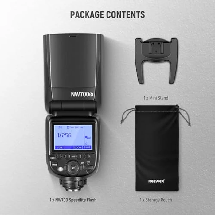 NEEWER NW700-N TTL Flash Speedlite Compatible with Nikon DSLR Cameras, 1/8000s High Speed Sync Speelight, 1/1-1/256 Output, TCM Function, 230 Full Power Flash, 0.1-2.7s Fast Recycling Flashlight by NEEWER - Image 9