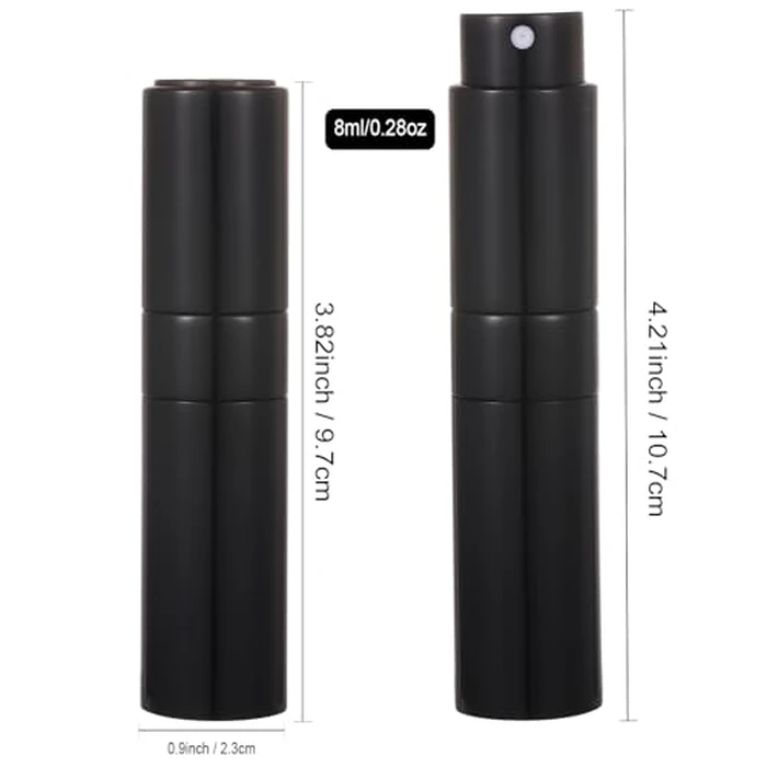YWG Stone 8ml Portable Mini Perfume Atomizer bottles, Empty Refillable Spray Bottle with 3 Types of Refill Tools, Pocket Travel Perfume Sample Bottles 3pack by YWG Stone - Image 2