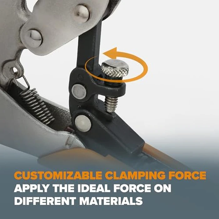 BORA Auto Adjust 6 inch Locking Vise Grip Clamp - Heavy Duty Multi Purpose Welding Clamps with Comfortable Grips Perfect C Clamp for Woodworking, Welding, and Metalworking by BORA - Image 3