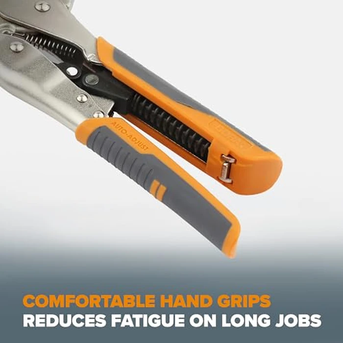 BORA Auto Adjust 6 inch Locking Vise Grip Clamp - Heavy Duty Multi Purpose Welding Clamps with Comfortable Grips Perfect C Clamp for Woodworking, Welding, and Metalworking by BORA - Image 7