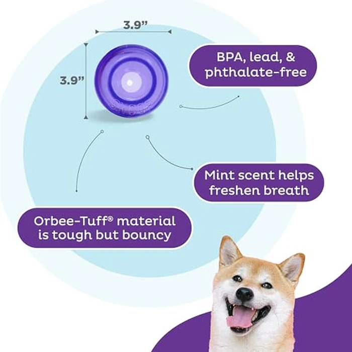 Outward Hound by Planet Dog Lil' Snoop Dog Toy - Treat‑Dispenser Puzzle Ball, Interactive Slow Feeder, Small to Medium Dogs, Bouncy & Mint-Infused, Purple, 3.9" by Outward Hound - Image 4