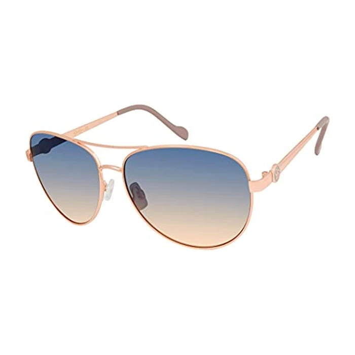 Jessica Simpson J5596 Stylish Women's Metal Aviator Pilot Sunglasses with 100% Uv Protection. Glam Gifts for Her, 60 Mm, Rose Gold, 60 mm by Jessica Simpson - Used - Acceptable condition