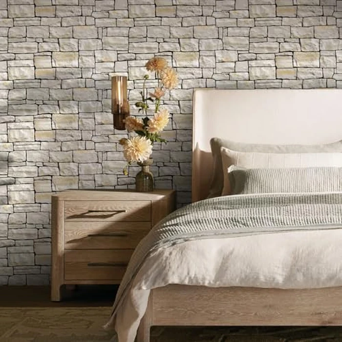 Commomy 12 pcs Faux Stone 3D Wall Panels Peel and Stick - 22.8" x 11.8" Thin & UrltraLight Stone Textured Wall Panel for Interior Tile Kitchen, Bedroom,Living Room,TV Background,RV by Commomy - Image 7