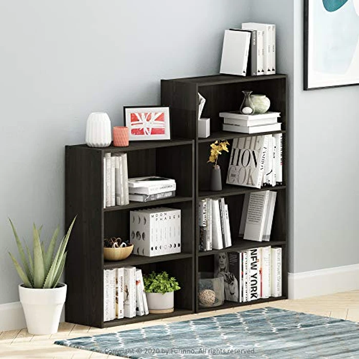 Furinno PASIR Book Shelf, 3-Tier Bookshelf, Bookcase, 9.7" x 23.7" x 31.5", for Living Room, Bedroom, Home Office, Blackwood by Furinno - Image 2