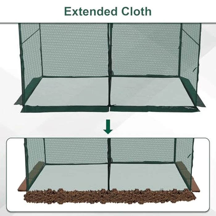 Toriexon Crop Cage Plant Protection Tent 6.5 x 10 x 6.5 Ft, Large Grid & Protect Plants from Birds and Small Animals, Garden Cages with Storage Bag Suitable for Garden Patio Lawn by Toriexon - Image 4