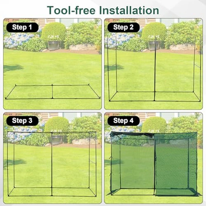 Toriexon Crop Cage Plant Protection Tent 6.5 x 10 x 6.5 Ft, Large Grid & Protect Plants from Birds and Small Animals, Garden Cages with Storage Bag Suitable for Garden Patio Lawn by Toriexon - Image 7