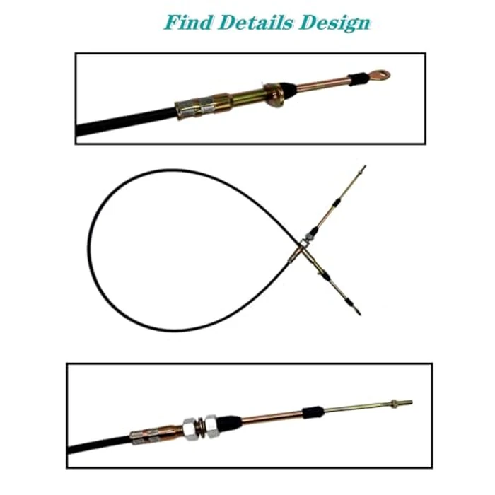 80605 Automatic Transmission Shifter Cable Eyelet End, Replacement for B&M Automotive Heavy Duty Performance Shifter Cable, 5ft Long Af72-1001 BMM-80605 0.25" Outer Diameter Black by XYWZV - Image 4