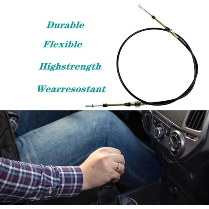 80605 Automatic Transmission Shifter Cable Eyelet End, Replacement for B&M Automotive Heavy Duty Performance Shifter Cable, 5ft Long Af72-1001 BMM-80605 0.25" Outer Diameter Black by XYWZV - Image 5