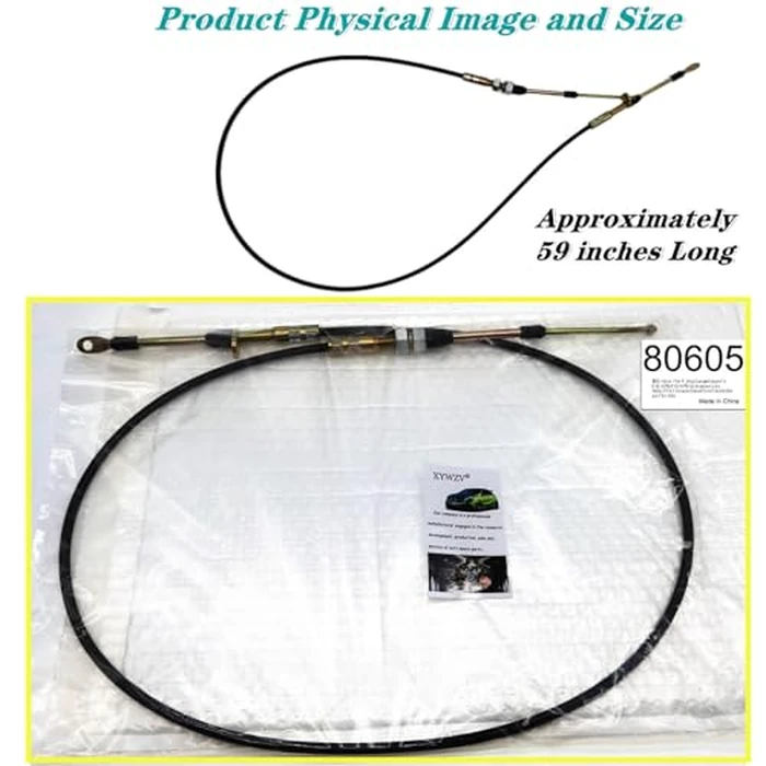 80605 Automatic Transmission Shifter Cable Eyelet End, Replacement for B&M Automotive Heavy Duty Performance Shifter Cable, 5ft Long Af72-1001 BMM-80605 0.25" Outer Diameter Black by XYWZV - Image 7