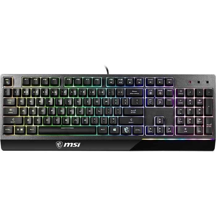 MSI Vigor GK30 USB Wired Gaming Keyboard with RGB Backlight - Black by MSI - Image 1