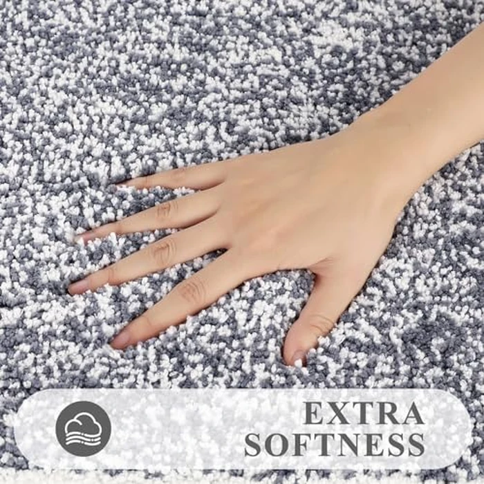 Pauwer Bathroom Rugs Sets 3 Piece Bathroom Shower Rugs with U-Shaped Contour Toilet Mat Absorbent Microfiber Plush Bath Mats Non Slip Bath Rugs Machine Washable Shaggy Bath Floor Mats by Pauwer - Image 2