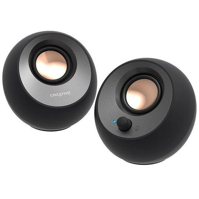 Creative Pebble V3 2.0 USB-C Bluetooth Computer Speakers - Black by Creative - Refurbished - Excellent condition