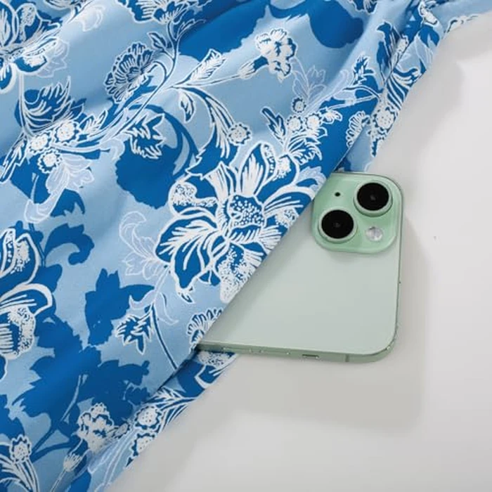 GRACE KARIN Womens Summer Floral Maxi Dresses 2026 Long Flowy Boho Dress Beach Vacation Sundresses Casual Clothes with Pocket Blue White Vine L by GRACE KARIN - Used - Like New condition - US$30.51