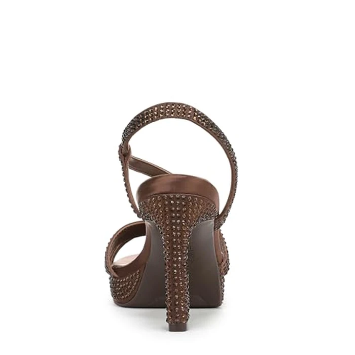 Naturalizer Women's Abby Heeled Sandal, Chocolate Satin, 10 Wide by Naturalizer - Image 3