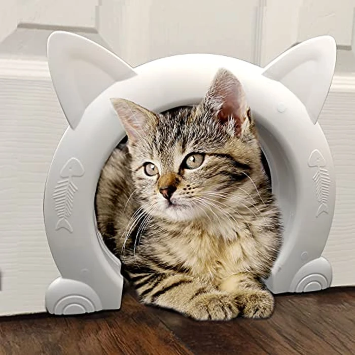 IKUSO Cat Door for Interior Door,Hidden Pet Litter BoxPet Door for Cats up to 25 lbs Pet Box,Pass Through Opening 8.46x7.87 in（XL） by ikuso - Used - Acceptable condition - CA$16.57