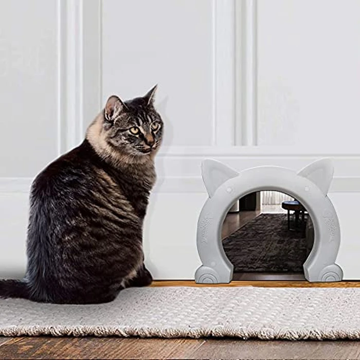 IKUSO Cat Door for Interior Door,Hidden Pet Litter BoxPet Door for Cats up to 25 lbs Pet Box,Pass Through Opening 8.46x7.87 in（XL） by ikuso - Image 2