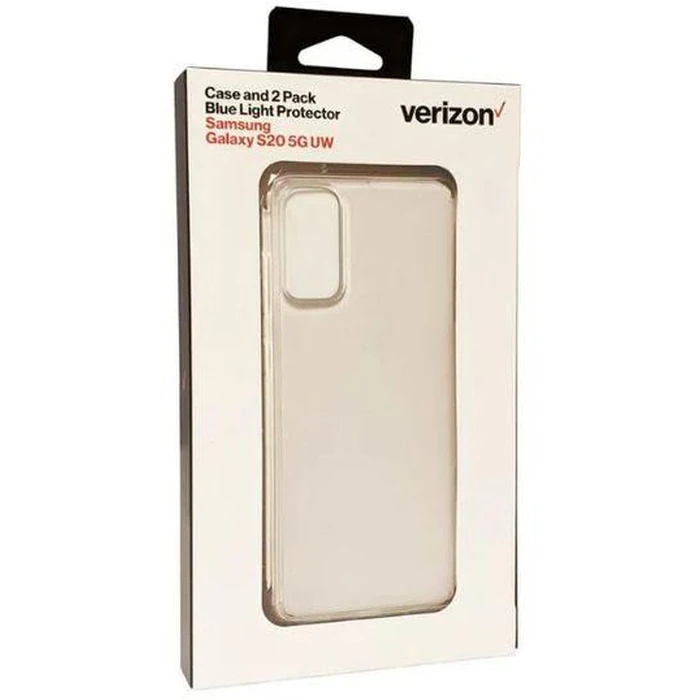 Verizon Clear Phone Case and 2 Pack Blue Light Screen Protector for Samsung Galaxy S20 5G UW - Clear by Verizon - Image 2