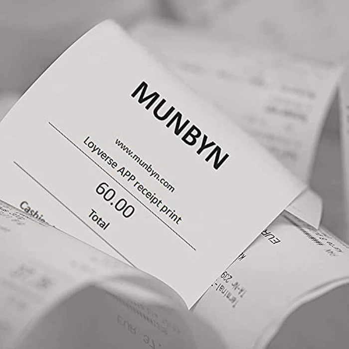 MUNBYN 3 1/8" x 2" Thermal Receipt Paper Rolls, 80mm POS Receipt Paper Cash Register Roll, 10 Rolls Sealed Pack by MUNBYN - Image 3