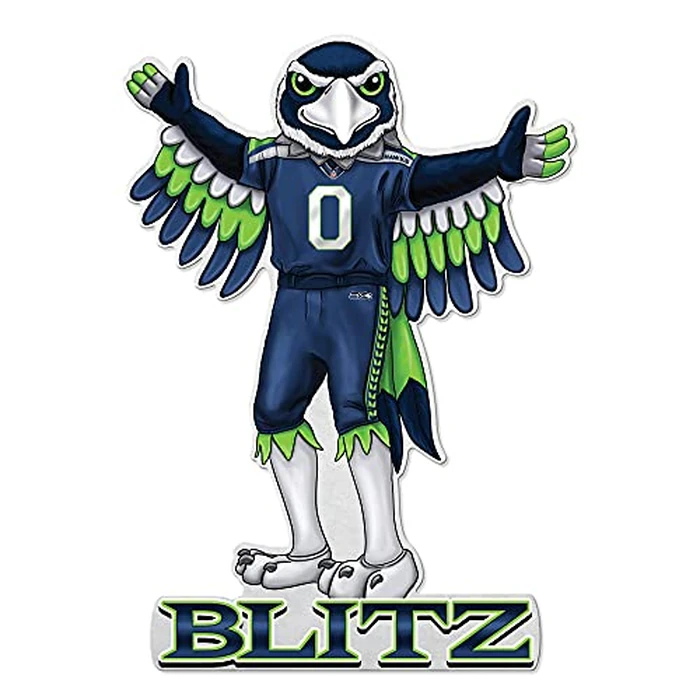 Rico Industries NFL Seattle Seahawks Mascot Shape Cut Pennant - Home and Living Room Décor - Soft Felt EZ to Hang by Rico Industries - Used - Very Good condition