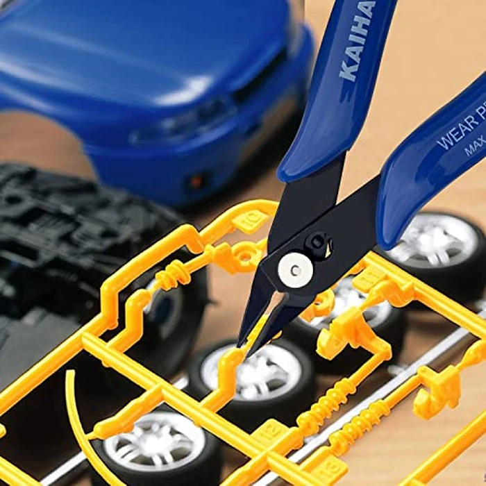 Small Wire Cutters 10 Pack- KAIHAOWIN 170 Wire Flush Cutters Wire Clippers Nippers Clean Cut Pliers Side Cutter Diagonal Cutting Pliers for Electronic Floral Heating Wire Model Sprue Soft Copper, Blue by KAIHAOWIN - Image 6