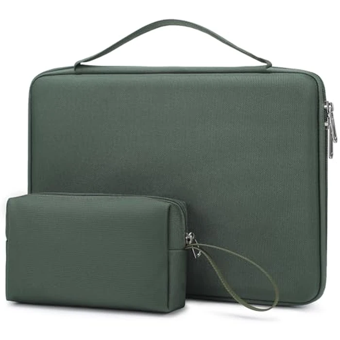 HYZUO 15-16 Inch Hard Shell Case Laptop Sleeve for MacBook Pro 16 M5/M4/M3/M2/M1 Pro/Max A3428 A3429 2026-2019, MacBook Air 15 M5/M4/M3/M2 2026-2023, 15" Surface Laptop, Razer Blade 15, Moss Green by HYZUO - Used - Very Good condition - US$23.50