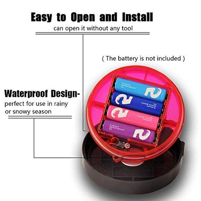 AHOUFHER 3 Pack LED Road Flares Roadside Flashing Emergency Lights Beacon luminous with Magnetic Base for Vehicle and Outdoor Sports.(Red) by AHOUFHER - Image 5