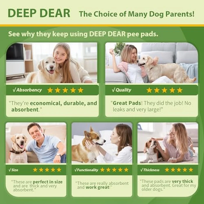 DEEP DEAR Extra Large Dog Pads 28"x34", 30 Count Thicker Puppy Pads XL, Super Absorbent Pee Pads for Dogs, Disposable Incontience Underpads for Doggies, Cats, Rabbits, Pups, Leak-Proof Pet Potty Mats by Deep Dear - Image 9